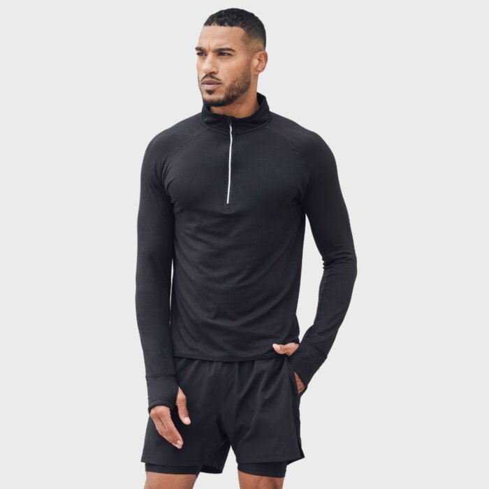 1/4 Zip Neck Performance Mid Layer with Thumbholes Thumbnail