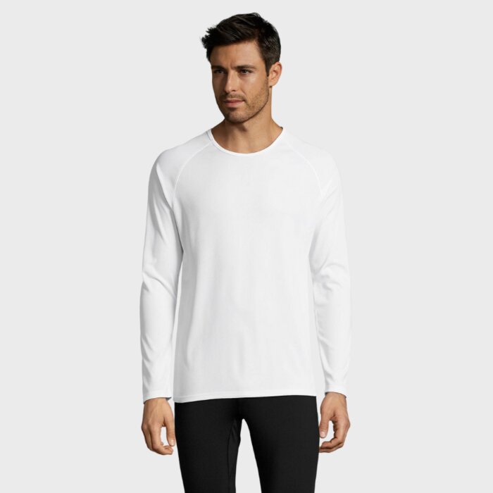 Textured Long Sleeve T-shirt - Performance Fabric Thumbnail