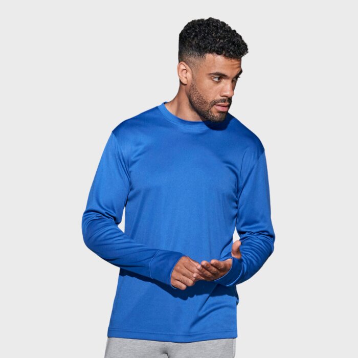 Long Sleeve T-shirt with Thumbholes - Performance Fabric Thumbnail