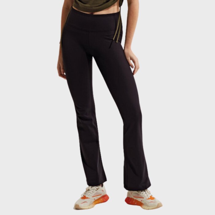 Ladies Recycled Flared Leggings - Performance Fabric Thumbnail