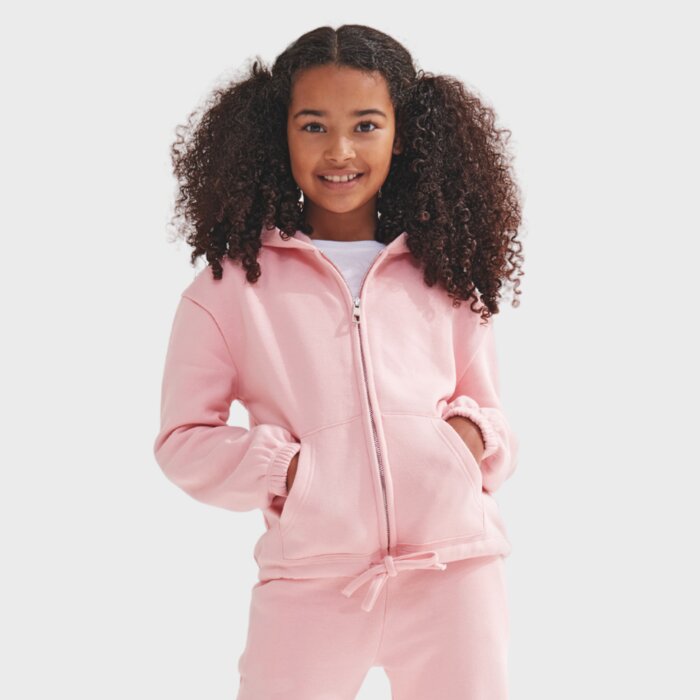 Kids Cropped Oversize Zipped Hoodie Thumbnail