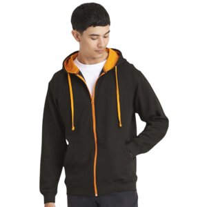 Zipped Contrast Hoodie Thumbnail