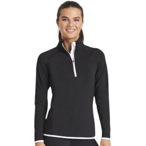 Ladies Slim Fit 1/2 Zip Sweatshirt - Performance Fabric Thumbnail