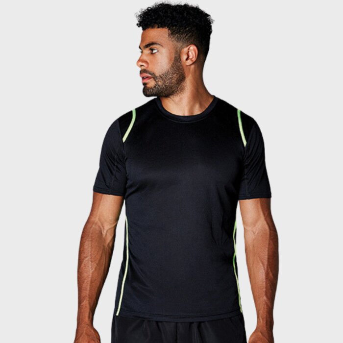 Contrast Stripe Mesh T-shirt - Performance Fabric Thumbnail