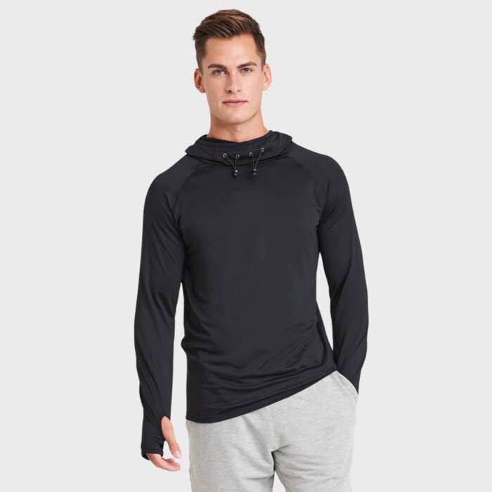 Cowl Neck Fitted Fitted Hoodie Thumbnail