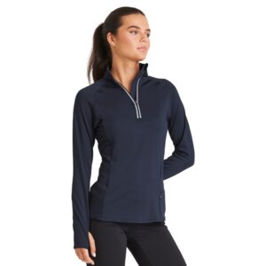 Ladies Slim Fit Flexi 1/2 Zip Sweatshirt with Thumbholes Thumbnail